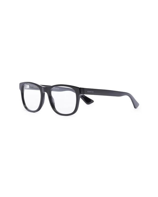 Gucci Black Square-Frame Glasses for men