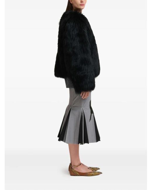 Marni Black Shearling Fluffy Jacket