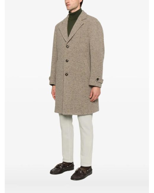 Eleventy Gray Single-Breasted Coat for men