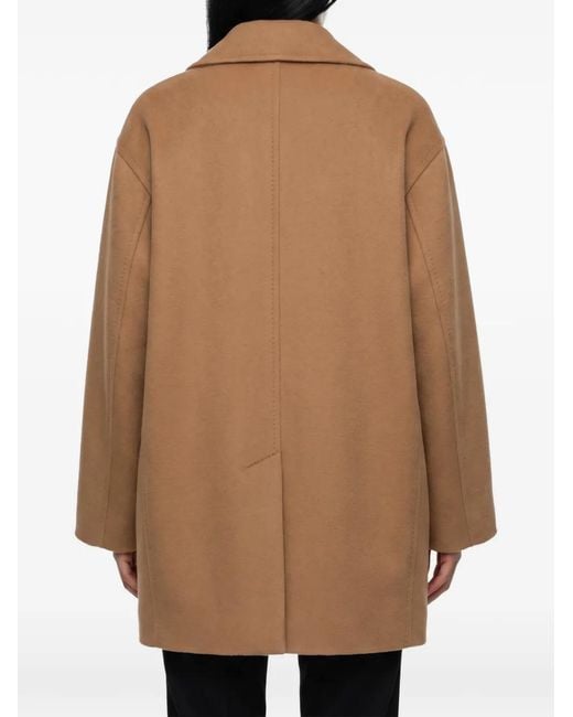 Max Mara Natural Rebus Wool And Cashmere Short Coat