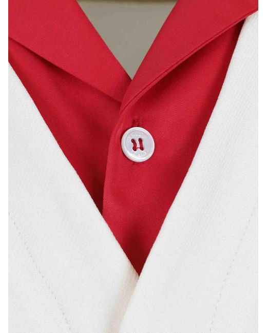 Rhude White Pocket Embroidered Shirt for men