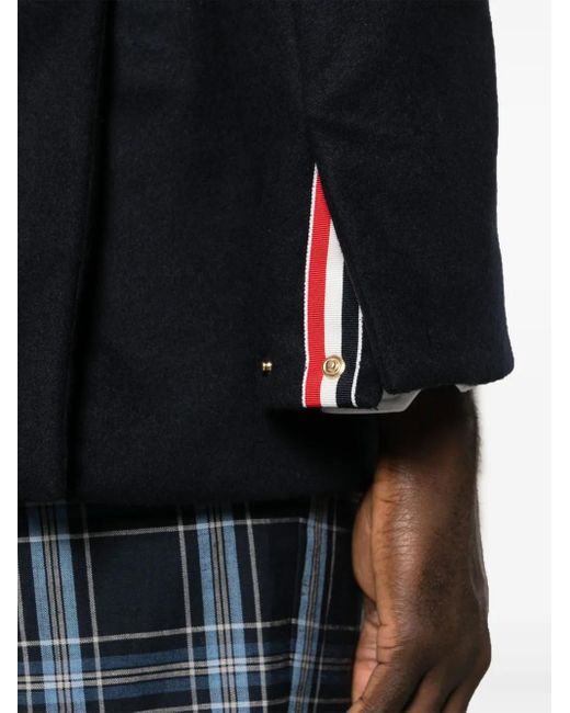 Thom Browne Black Padded Cashmere Shirt Jacket for men