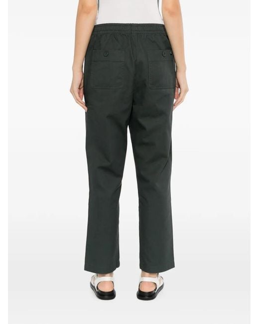 SPORT b. by agnès b. Green Elasticated Cotton Trousers