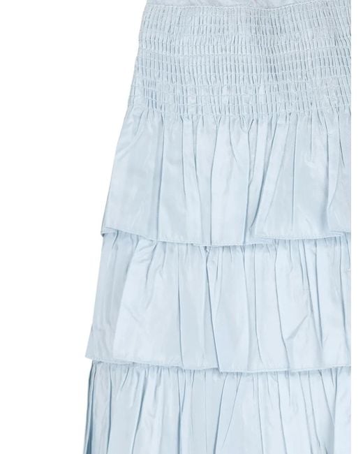 Prada Black Old Duchesse Patchwork Ruffled Skirt
