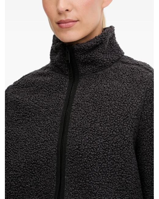 Jack Wolfskin Black High Curl Zip-fastening Coat