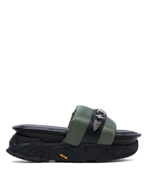 Sandalias con plataforma y diseño acolchado Toga de color Black