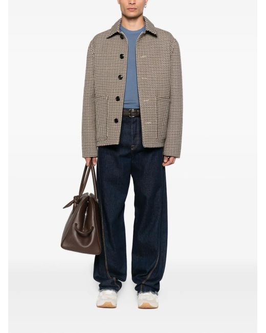 Canali Blue Crew-Neck Wool Sweater for men