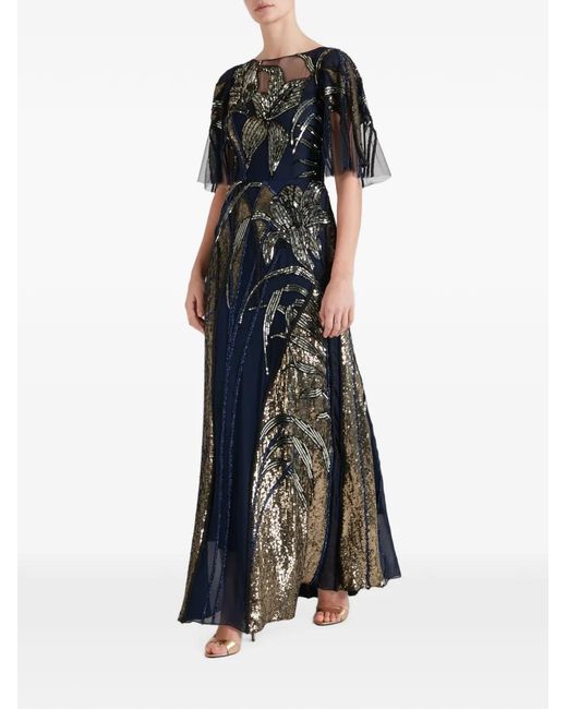 Temperley London White Sequin-Embellished Mariana Maxi Dress