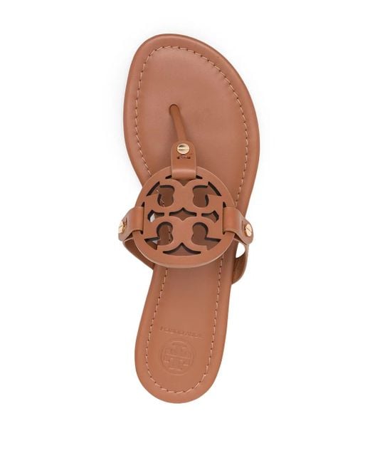 Tory Burch Miller レザーサンダル Brown