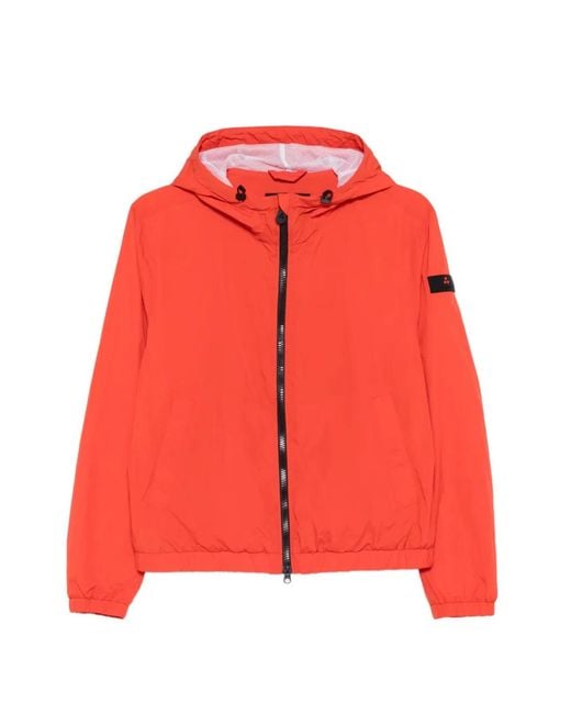 Peuterey Jack Met Capuchon in het Red