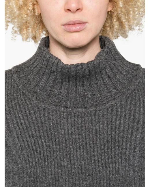 Pull Nervuré Carlotta À Col Montant Liviana Conti en coloris Gray