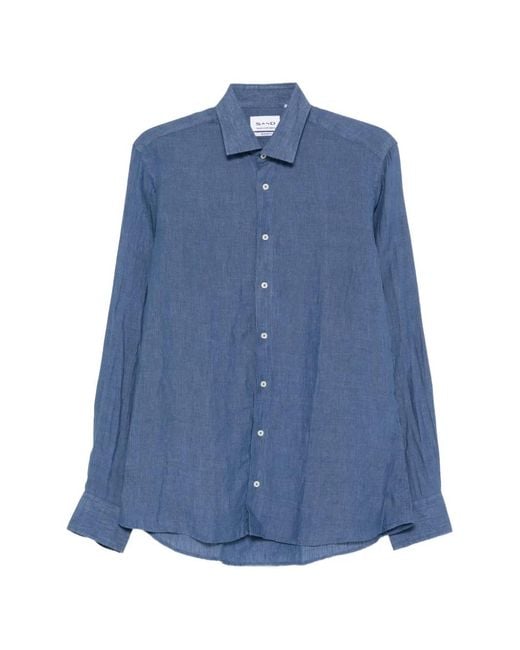 Sand Blue State Soft St Buttoned Shirt for men