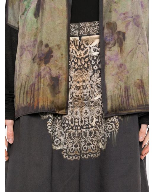 IA London Black Floral Print Trousers