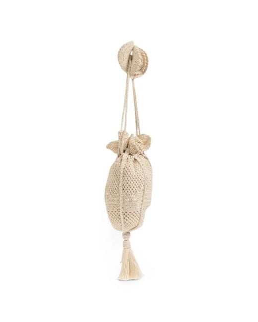 Ulla Johnson White Mermaid Crochet Shoulder Bag
