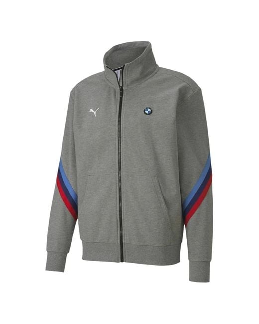 PUMA Gray X Bmw Motorsport Life Zip-Up Sweatshirt for men