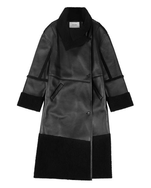 Entire studios Black Shearling Long Coat