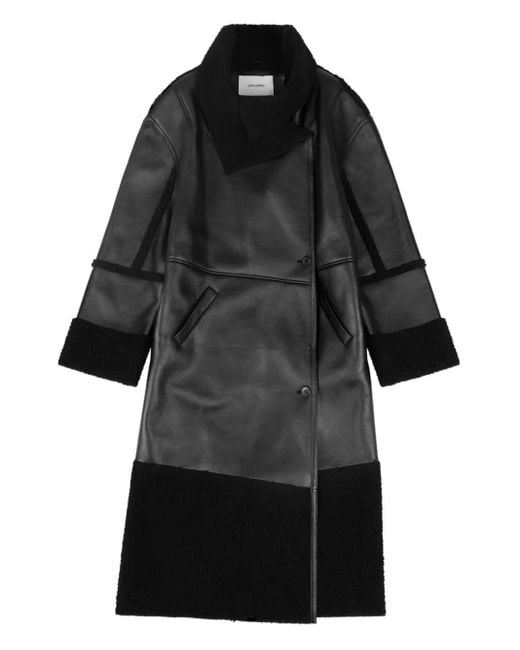 Entire studios Black Shearling Long Coat