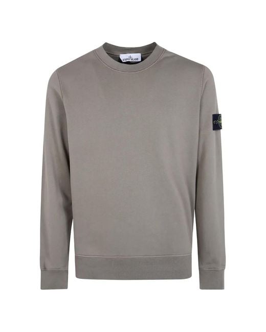 Stone Island Gray Regular-Fit Crewneck Sweatshirt for men