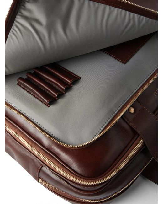 Portadocumenti Con Logo di Brunello Cucinelli in Brown da Uomo
