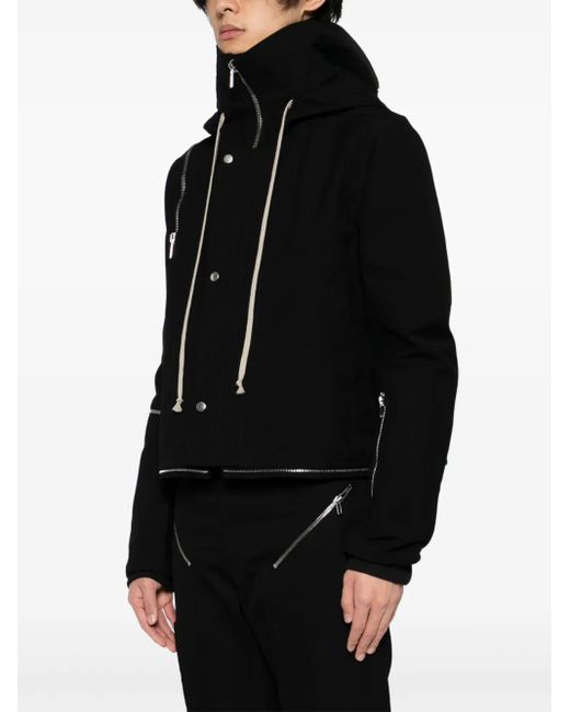 Rick Owens Black Cropped Headon Jacket for men