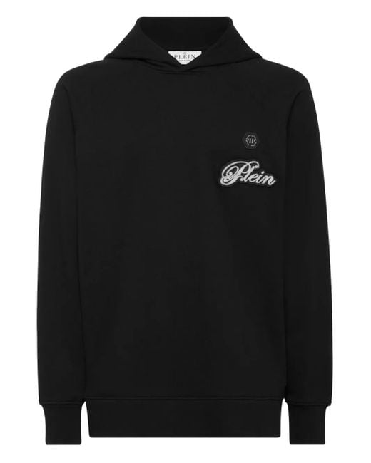 メンズ Philipp Plein ラグランスリーブ パーカー Black