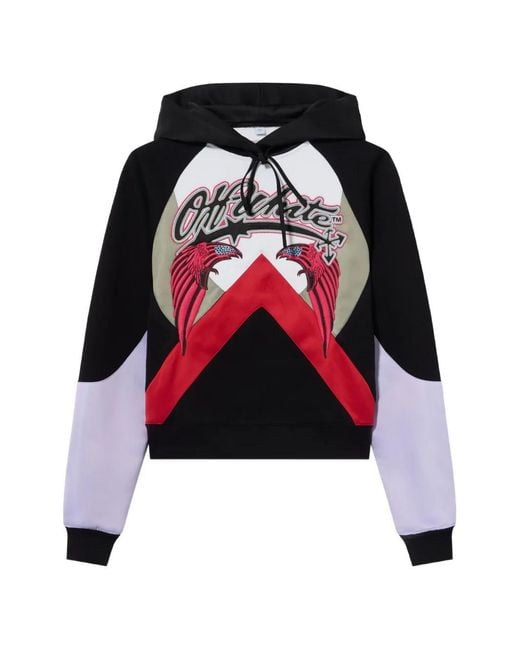 Off-White c/o Virgil Abloh Red Colour-Block Hoodie