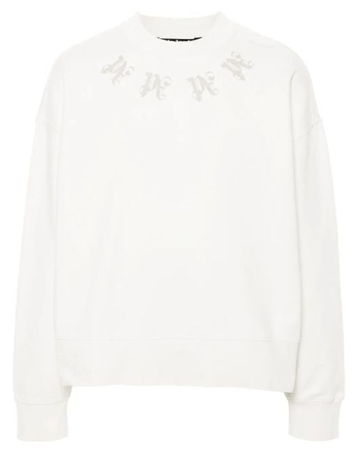 メンズ Palm Angels モノグラム スウェットシャツ White