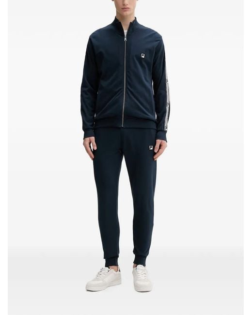 Fila Blue Logo-Patch Zip-Up Tracksuit for men