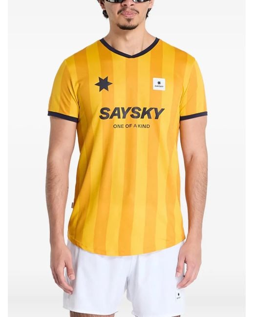 Saysky Yellow Stripe Combat T-Shirt for men