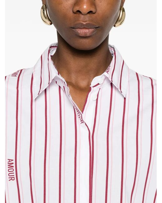 Marc Cain Pink Rethink Together Striped Shirt