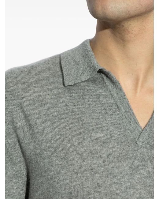 Polo À Manches Longues Officine Generale pour homme en coloris Gray