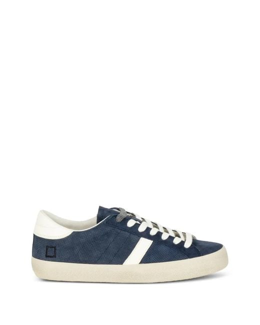 Date Blue Perforated Sneakers for men