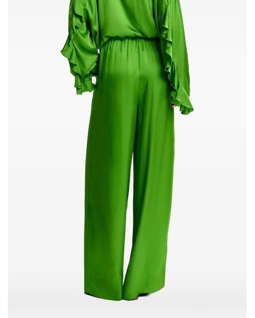 Essentiel Antwerp Green Drawstring-Fastening Trousers