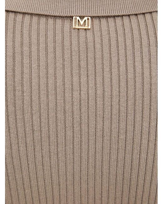 MARCIANO BY GUESS Natural Ribbed Belted Midi Dress