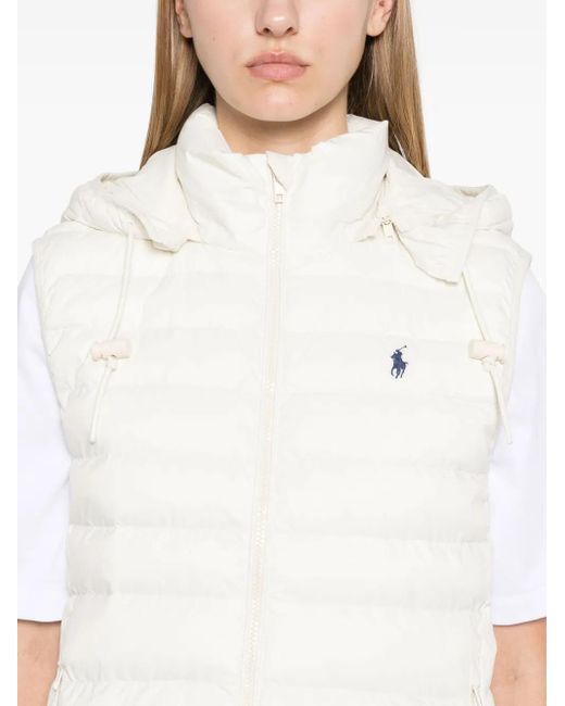 Polo Ralph Lauren White Quilted Gilet