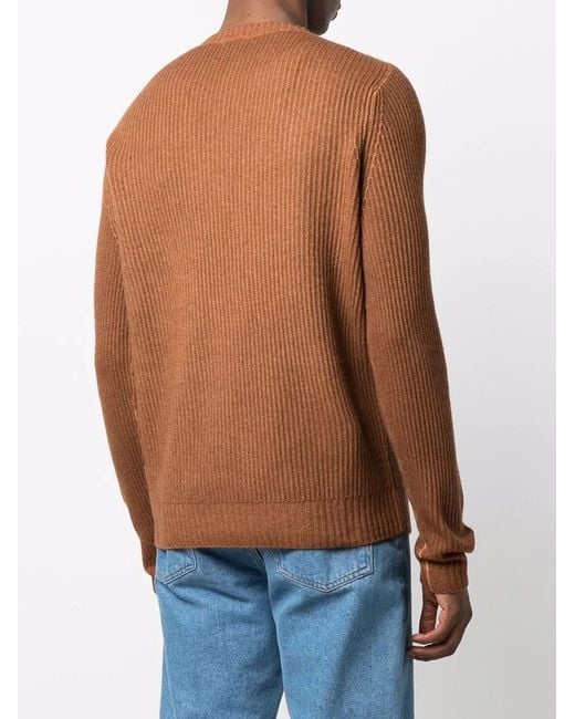 Malo Brown Round Neck Jumper for men