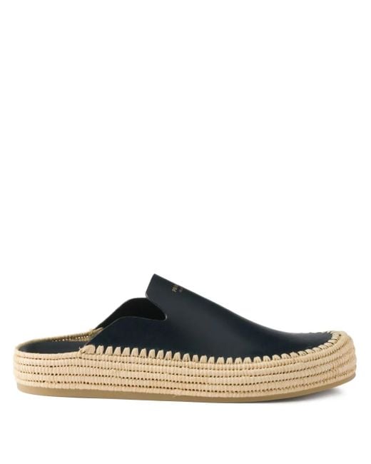Prada Blue Leather Mules for men