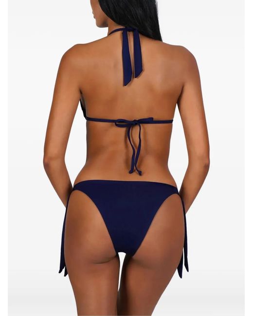 Bikinville Blue Leonie Crystal-Embellished Triangle Bikini