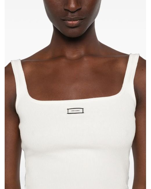 Entire studios White Logo-Patch Top