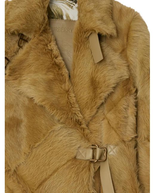 Burberry Leren Jas in het Natural