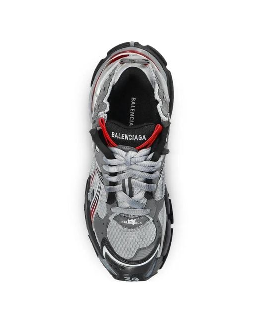 Balenciaga White Runner Gradient Lace-Up Sneakers for men