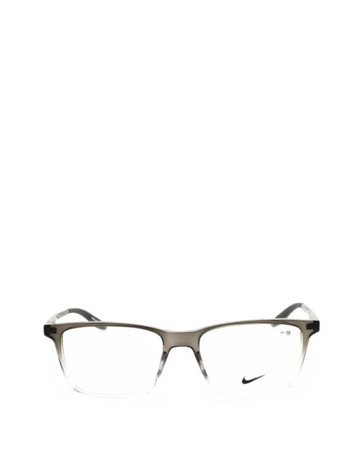 Nike White Rectangle-Frame Glasses