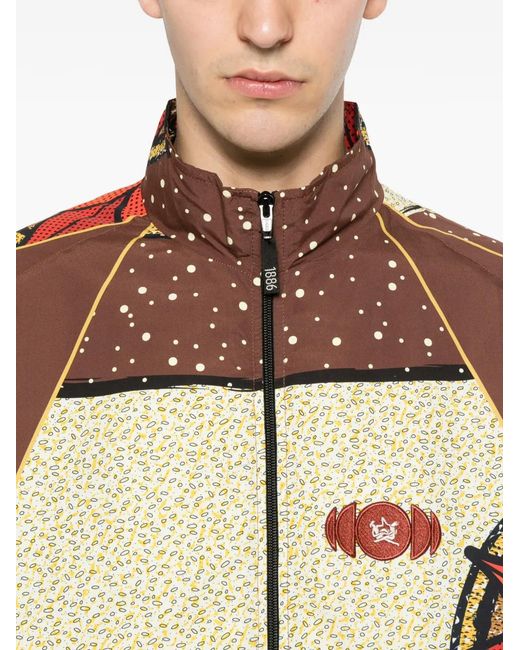 Pantofola D Oro Natural X Thebe Magugu Graphic-Print High-Neck Jacket for men