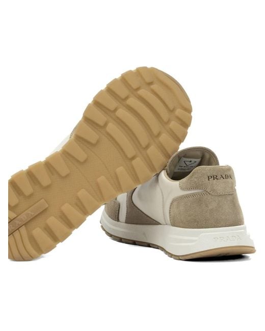 Prada White Prax Sneakers for men
