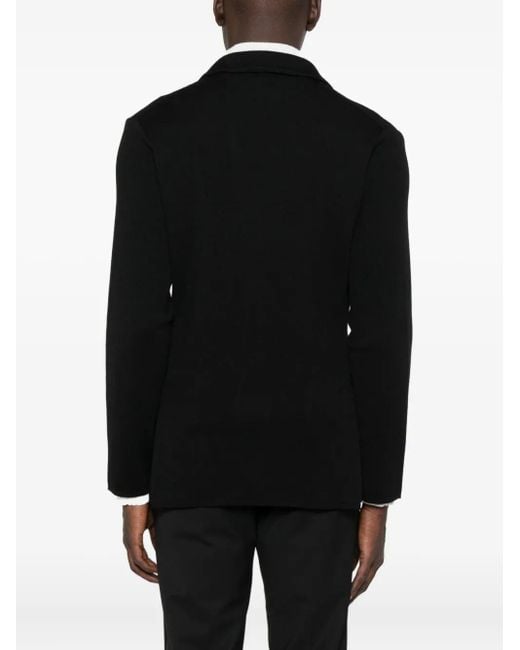 Blazer de lana con bolsillo de parche Lardini de hombre de color Black