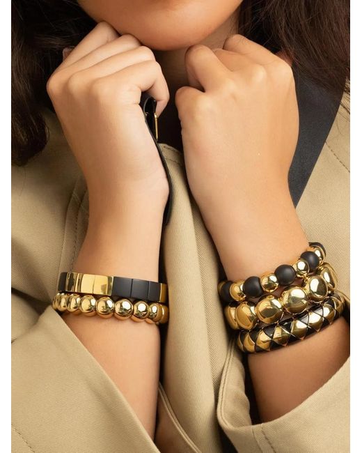 ’ROBERTO DEMEGLIO Black Aura Stretch Bracelet