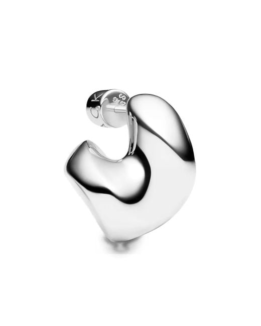 Maria Black White Saddle Earring Small