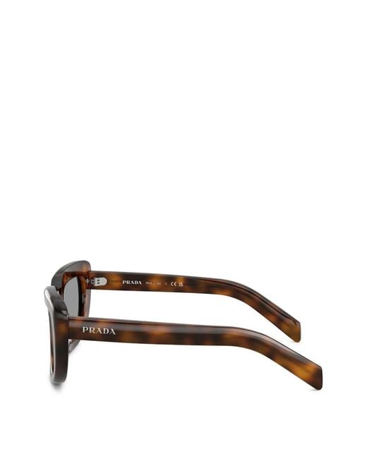 Prada Gray Tortoise-Effect Sunglasses