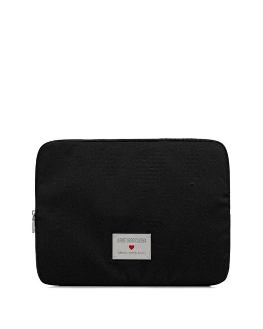 Love Moschino Black Zip Plaque Computer Case