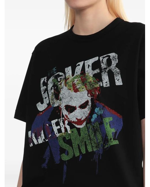 Junya Watanabe Black The Dark Knight Joker Cotton T-Shirt